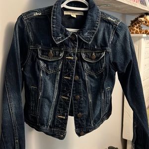 Ladies xxs distressed jean jacket